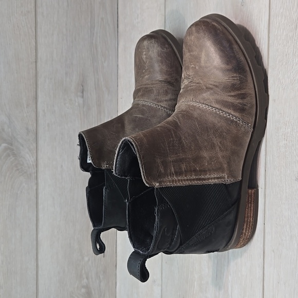Sorel Women Emelie Chealse Leather Ankle Boots Shoes Sz 6 - Picture 2 of 12